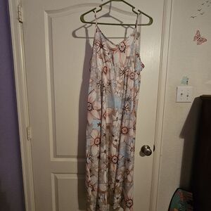 Pink floral maxi dress size m